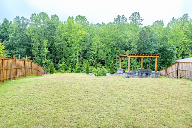 1950 Menet St, Apex, NC 27502 - view of yard featuring a pergola
