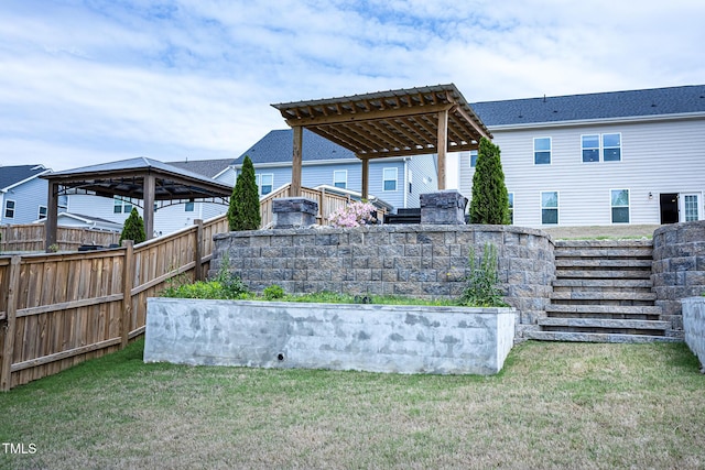 1950 Menet St, Apex, NC 27502 - view of yard featuring a pergola and a gazebo