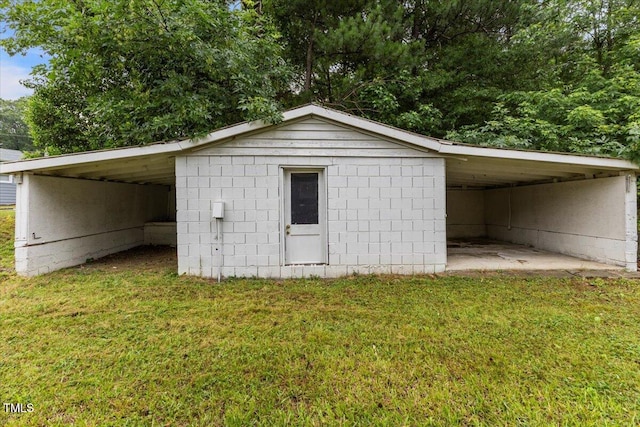 2752 Weldon Ter, Durham, NC 27703 - view of outbuilding featuring a carport
