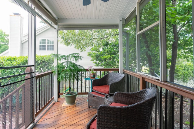 1113 Pilton Pl, Raleigh, NC 27604 - sunroom with ceiling fan