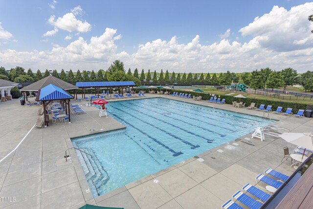 4110 Argyle Trl, Burlington, NC 27215 - community pool featuring a patio area