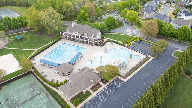 4110 Argyle Trl, Burlington, NC 27215 - drone / aerial view of a pool