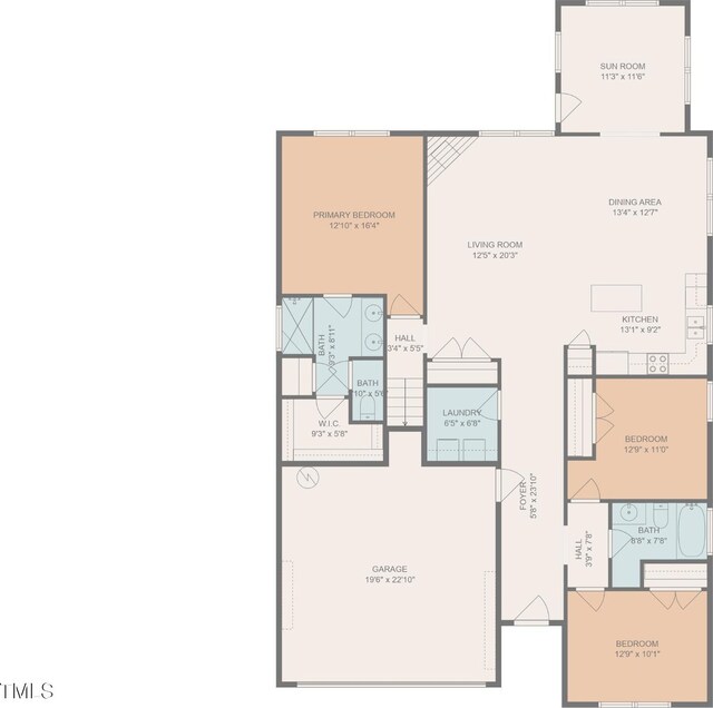 4110 Argyle Trl, Burlington, NC 27215 - property floor plan