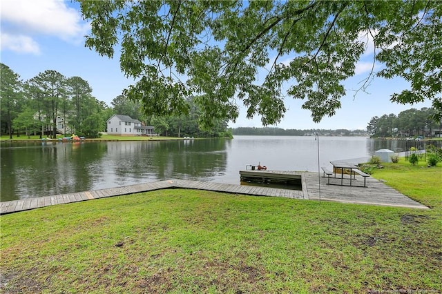 38 E Lndg, Sanford, NC 27332 - dock with a water view and a yard