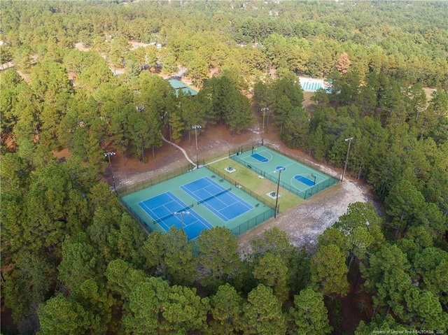 38 E Lndg, Sanford, NC 27332 - aerial view of property and surrounding area featuring a forest