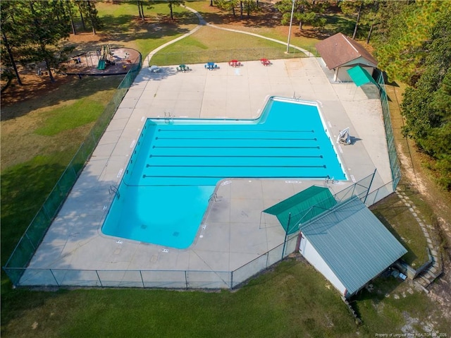 38 E Lndg, Sanford, NC 27332 - drone / aerial view of a pool