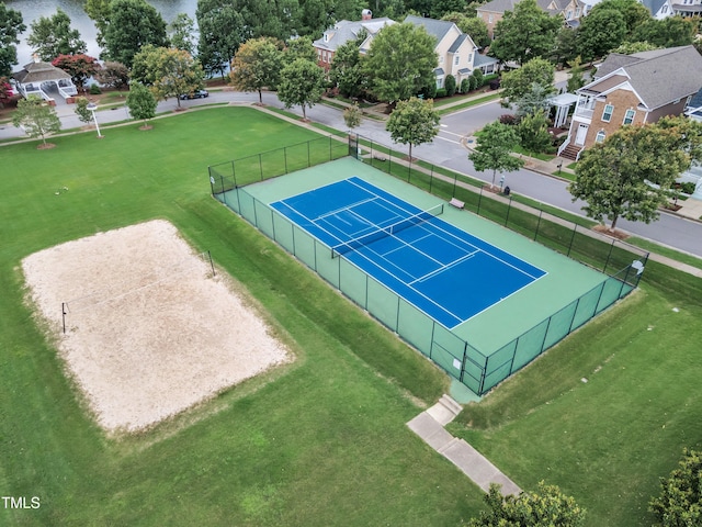 327 Commons Walk Cir, Cary, NC 27519 - view of tennis court with a residential view