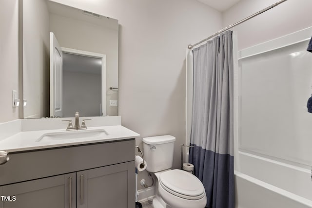 629 Newlyn Dr, Raleigh, NC 27606 - bathroom with vanity, toilet, and shower / bath combo
