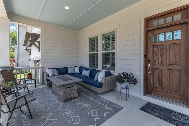 1716 Arberdour Dr, Apex, NC 27502 - property entrance with an outdoor hangout area and covered porch