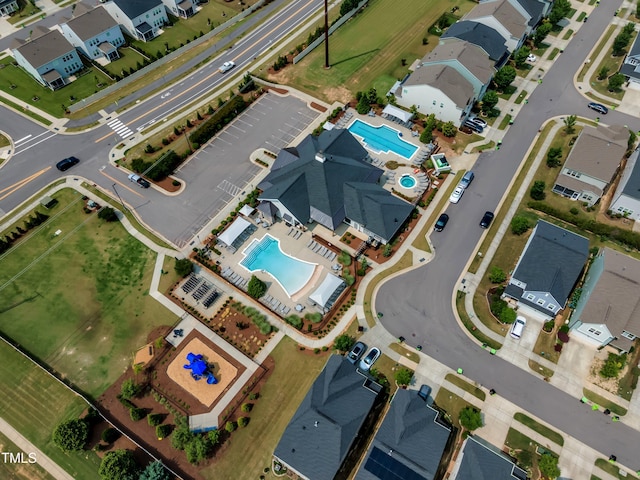 1716 Arberdour Dr, Apex, NC 27502 - aerial overview of property's location with a pool