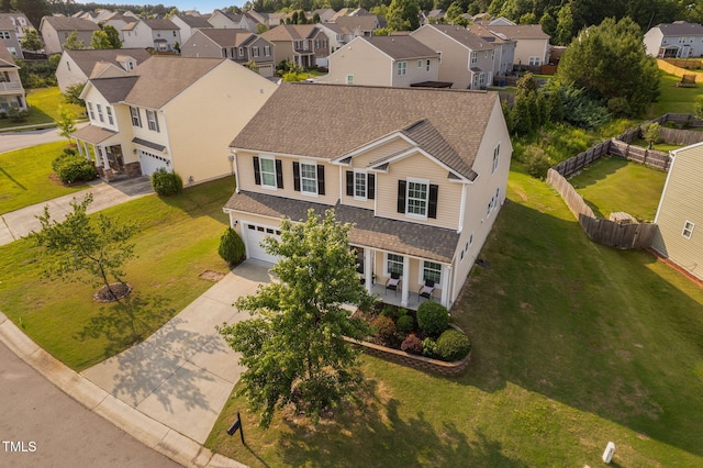 105 Putters Ct, Durham, NC 27703 - aerial perspective of suburban area