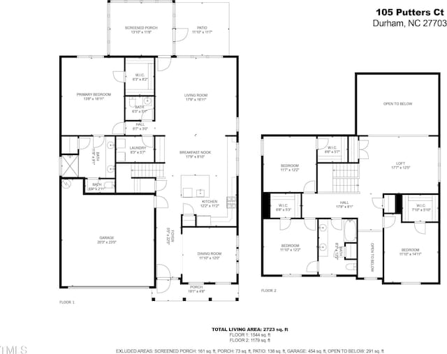 105 Putters Ct, Durham, NC 27703 - view of floor plan / room layout