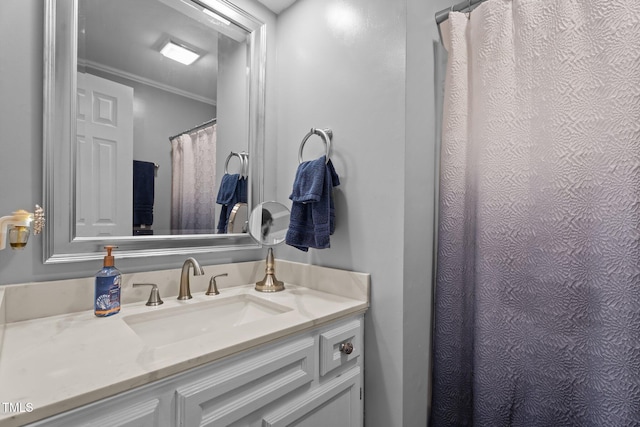 200 Mint Ct, Goldsboro, NC 27530 - bathroom featuring vanity and crown molding