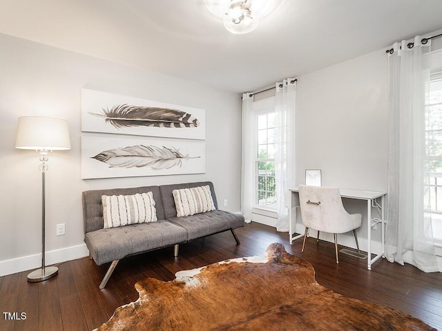 1625 Haystack Ln, Burlington, NC 27217 - living area with hardwood / wood-style floors and baseboards
