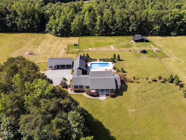 1625 Haystack Ln, Burlington, NC 27217 - view of rural area featuring a pool area and a forest