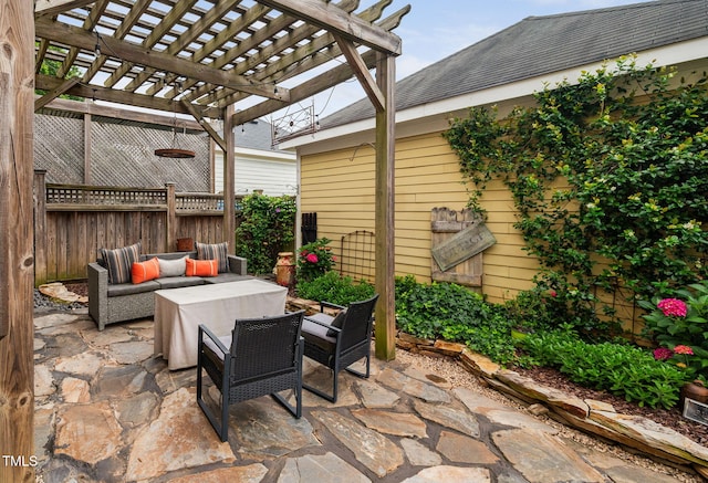 4409 All Points View Way, Raleigh, NC 27614 - view of patio with a pergola and an outdoor hangout area