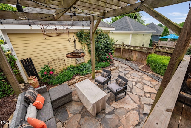 4409 All Points View Way, Raleigh, NC 27614 - view of patio with a pergola