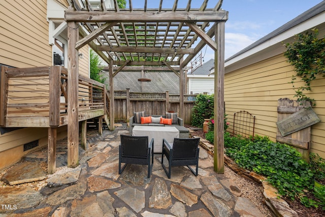 4409 All Points View Way, Raleigh, NC 27614 - view of patio with a pergola and outdoor lounge area