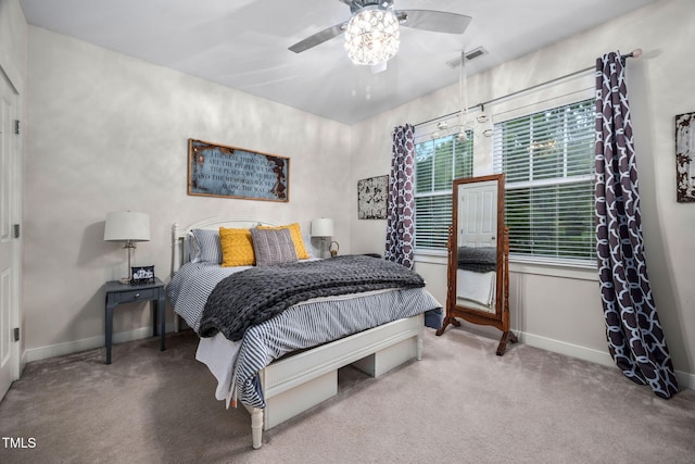 4409 All Points View Way, Raleigh, NC 27614 - bedroom with carpet, baseboards, and ceiling fan
