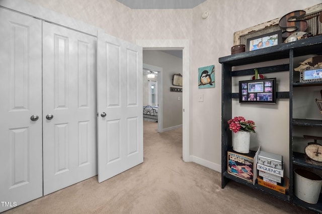 4409 All Points View Way, Raleigh, NC 27614 - hallway featuring carpet and baseboards