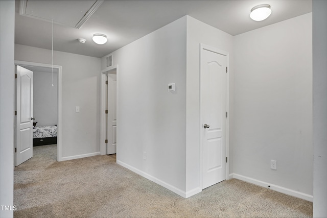 124 Teagarden Ct, Sanford, NC 27332 - unfurnished bedroom with attic access, carpet, and baseboards