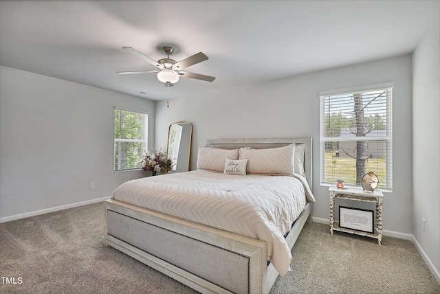 124 Teagarden Ct, Sanford, NC 27332 - carpeted bedroom with baseboards and ceiling fan
