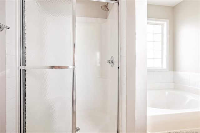 1414 Seabiscuit Dr, Parkton, NC 28371 - full bathroom with a stall shower and a bath