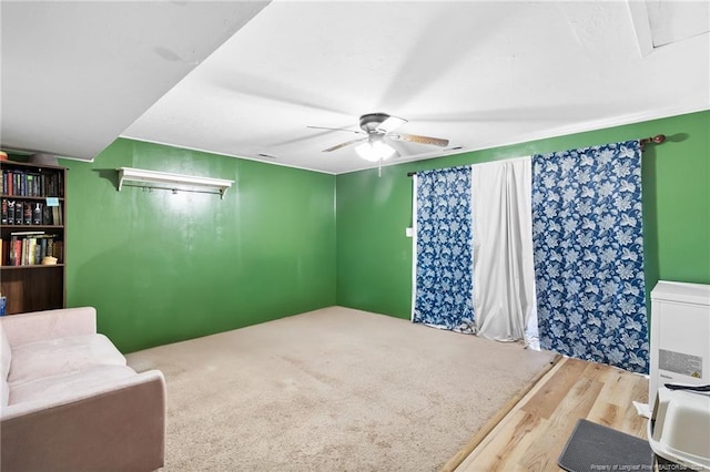 830 Edenwood Dr, Fayetteville, NC 28303 - sitting room with ceiling fan and wood finished floors