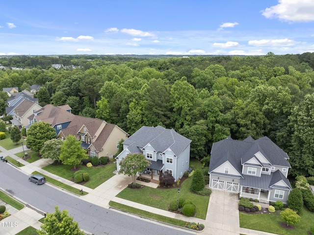 106 Painted Turtle Ln, Cary, NC 27519 - aerial view of residential area featuring a forest