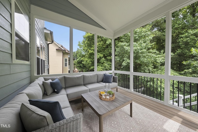 106 Painted Turtle Ln, Cary, NC 27519 - sunroom / solarium with outdoor lounge area and vaulted ceiling