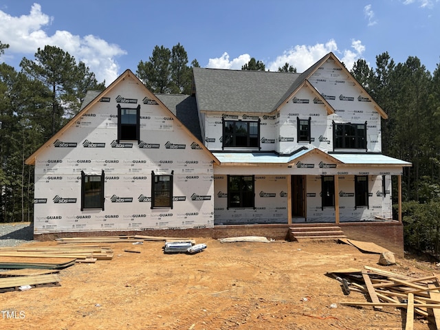 49 Cloudview Ct, Pittsboro, NC 27312 - unfinished property featuring a porch