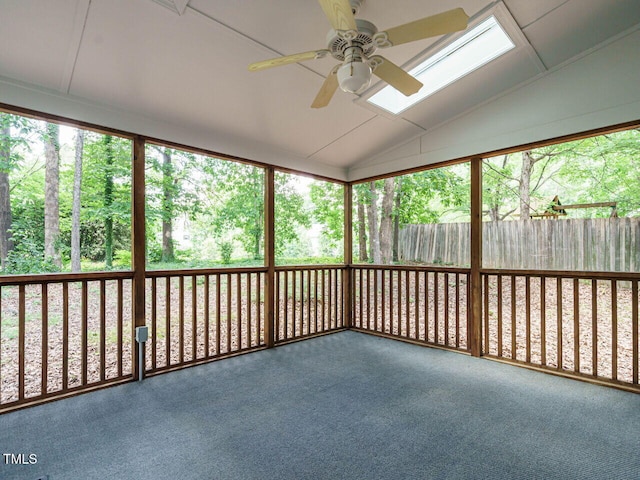 108 S Drawbridge Ln, Cary, NC 27513 - unfurnished sunroom with ceiling fan and lofted ceiling