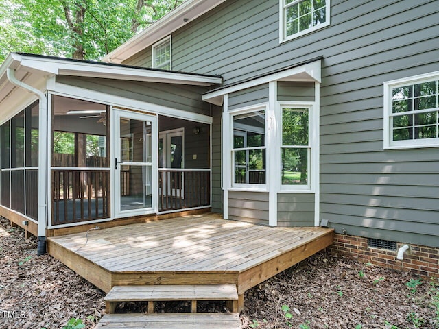 108 S Drawbridge Ln, Cary, NC 27513 - wooden terrace with a sunroom