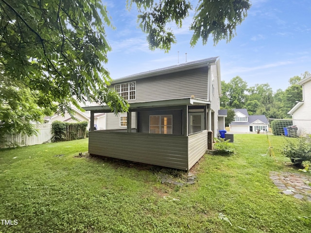 1216 Briarwood Dr, Mebane, NC 27302 - back of property with a sunroom