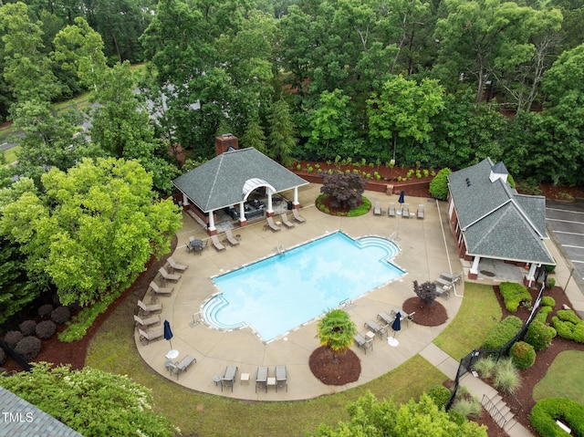 238 Langford Valley Way, Cary, NC 27513 - community pool featuring a gazebo and a patio