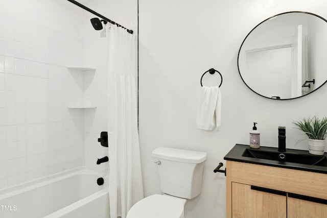 117 Bertie Dr, Raleigh, NC 27610 - full bathroom with shower / bath combination with curtain, vanity, and toilet