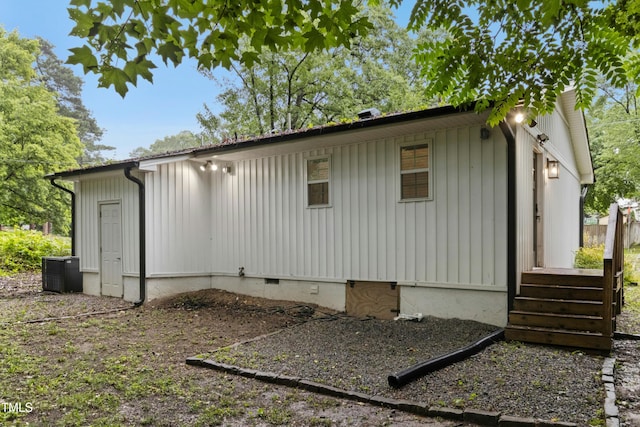 117 Bertie Dr, Raleigh, NC 27610 - view of side of property featuring crawl space and central AC