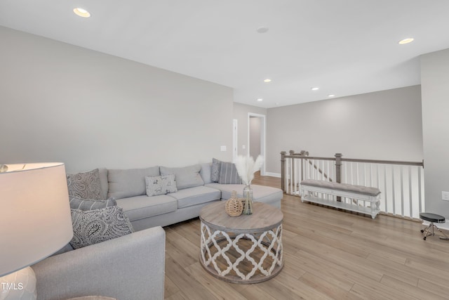 109 Crested Coral Dr, Holly Springs, NC 27540 - living area featuring light wood-style floors and recessed lighting