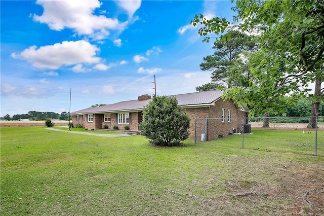 2547 Red Springs Rd, Raeford, NC 28376 - view of front facade with brick siding and central air condition unit