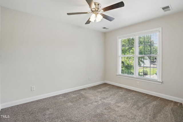 3020 Woods Walk Way, Rocky Mount, NC 27804 - unfurnished room with baseboards, carpet floors, and a ceiling fan