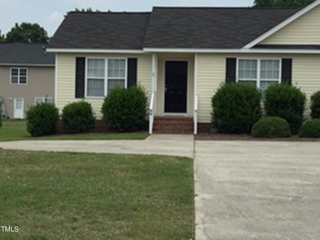 78 Ariel St, Lillington, NC 27546 - view of front of property with a front lawn and entry steps