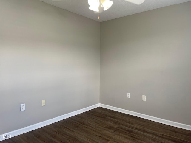 78 Ariel St, Lillington, NC 27546 - unfurnished room featuring a ceiling fan, dark wood-style floors, and baseboards