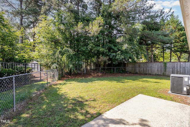 1110 Allgood St, Durham, NC 27704 - view of yard featuring central AC and a patio area