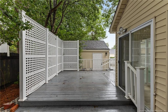 123 Ellington St, Fayetteville, NC 28305 - wooden deck featuring an outdoor structure