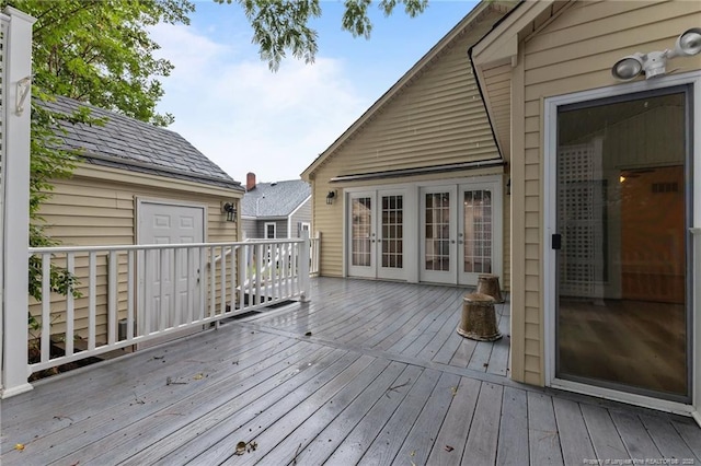 123 Ellington St, Fayetteville, NC 28305 - wooden terrace featuring french doors