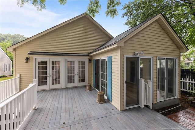 123 Ellington St, Fayetteville, NC 28305 - wooden deck with french doors