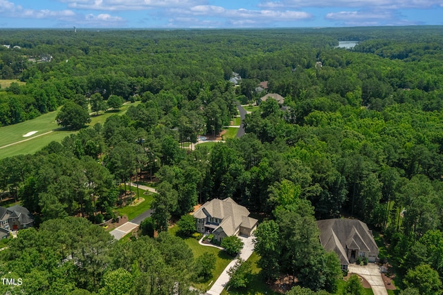 7552 Hasentree Club Dr, Wake Forest, NC 27587 - aerial overview of property's location featuring a heavily wooded area and a golf club