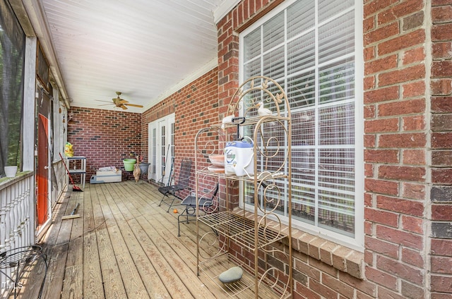 3304 Black Stallion Ct, Zebulon, NC 27597 - porch featuring a ceiling fan