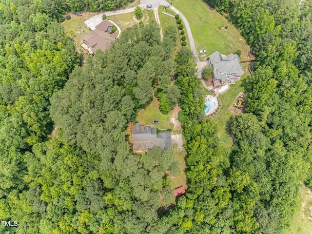 3304 Black Stallion Ct, Zebulon, NC 27597 - aerial overview of property's location with a forest