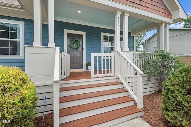 415 Dupree St, Durham, NC 27707 - property entrance featuring a porch